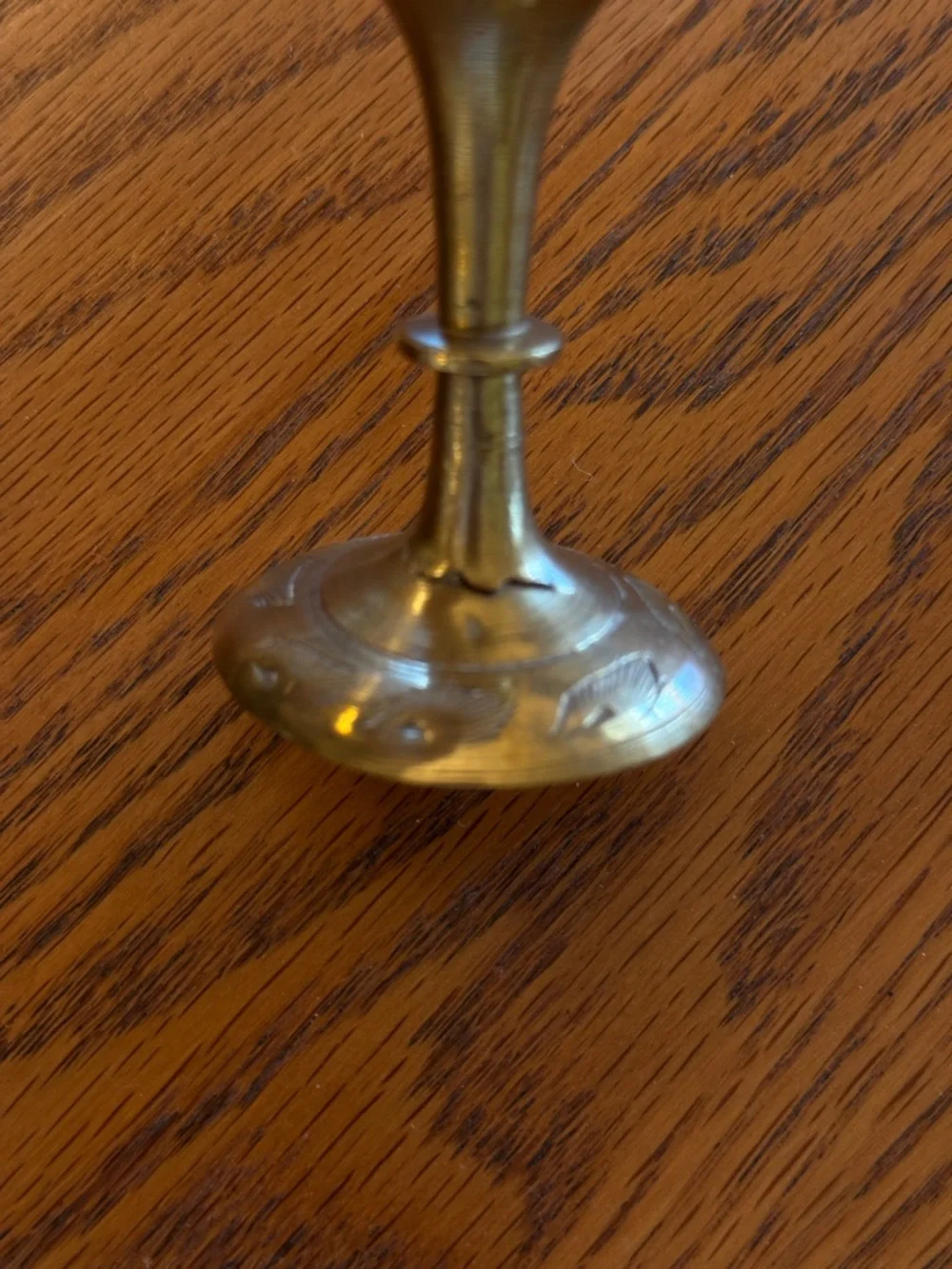 Vintage Brass Decor Set | Bud Vase + Trinket Dish | Boho Home Styling - Picture 8 of 11
